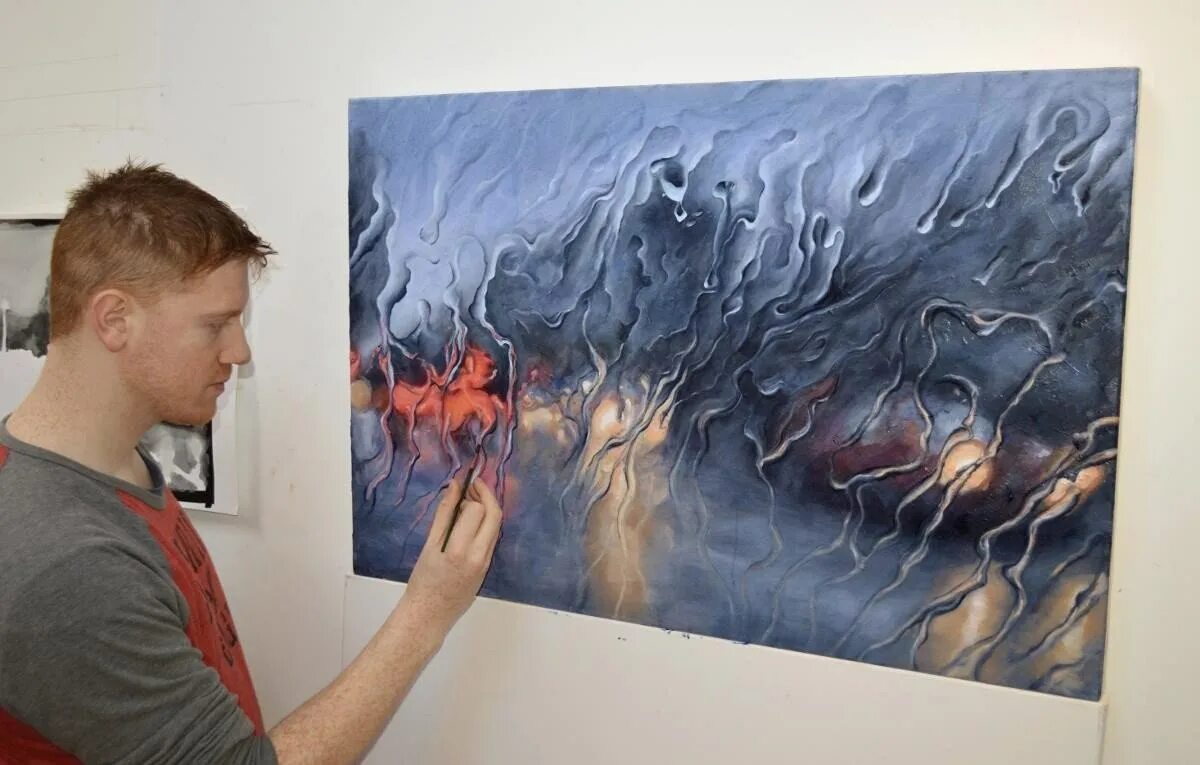 Это полотно художники создавали используя современные