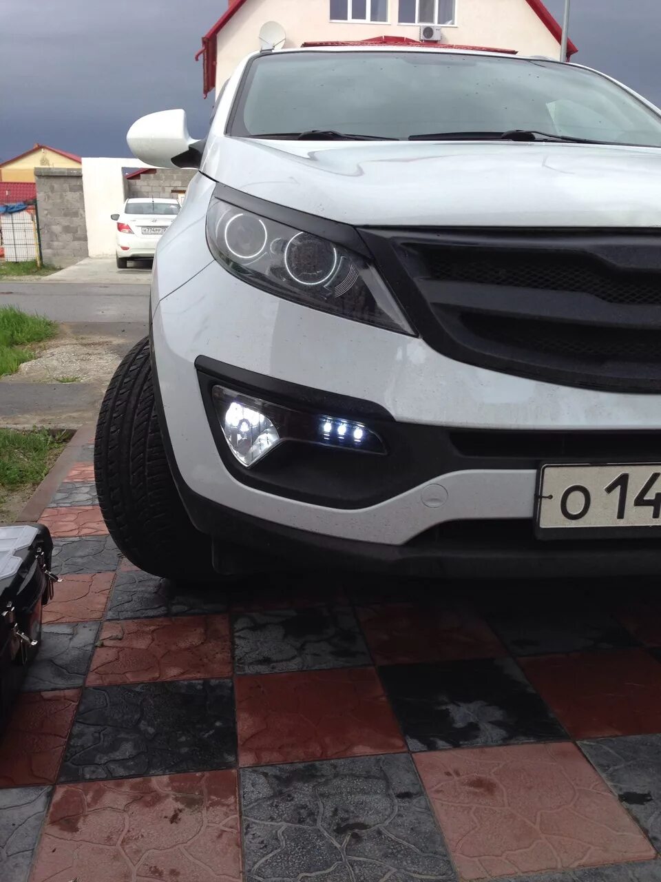 ДХО Kia Sportage 3. Противотуманные фары для Kia Sportage 3. Kia Sportage 3 Tuning фар. Линзы ПТФ Sportage 3. Птф спортейдж 3