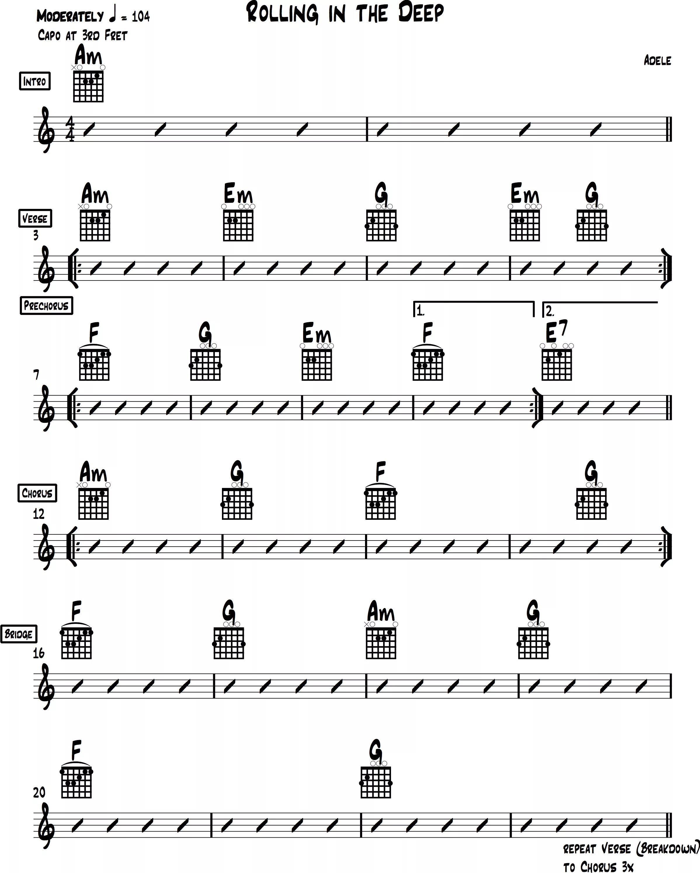 Перевод песни rolling in the. Rolling in the Deep аккорды. Rolling in the Deep Chords. Adele Rolling in the Deep аккорды. Rolling in the Deep на гитаре.