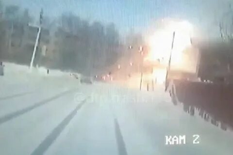 Видеозапись взрыва гремучего газа