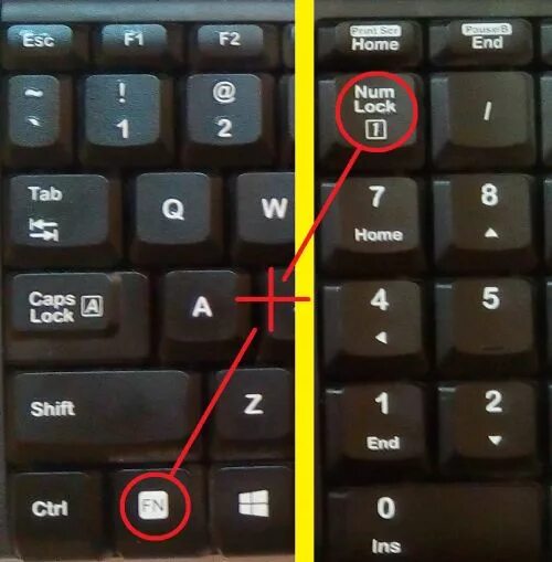 Num lock ноутбук