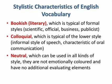 Stylistics examples