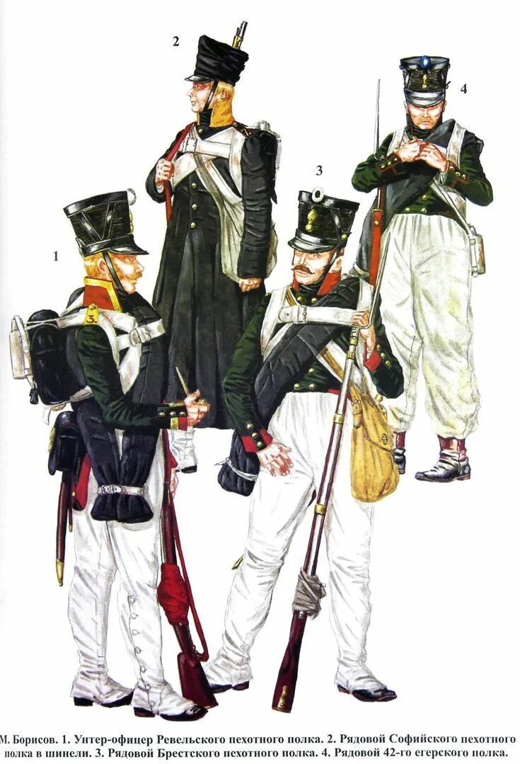 Фузилер 1700-1720. Пикинер 18 века. Гв. Форма егерских полков 1812. История пехотных полков.