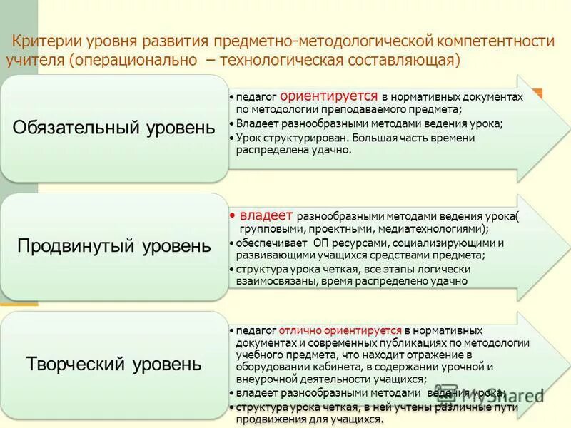 Оценка предметных и методических компетенций