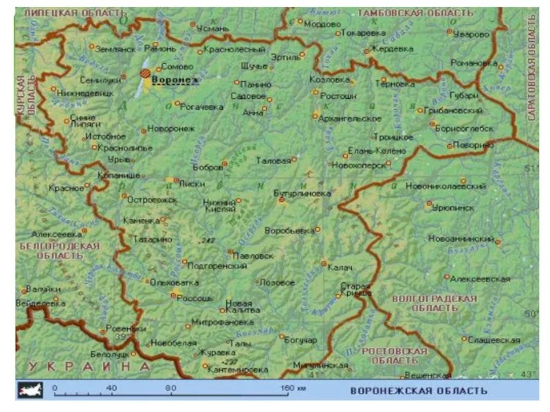 Города которые находятся в воронежской области. Карта России с городами Воронеж с границами. Карта России с городами Воронеж на карте. Воронежская область на карте России. Где находится город Воронеж показать на карте.