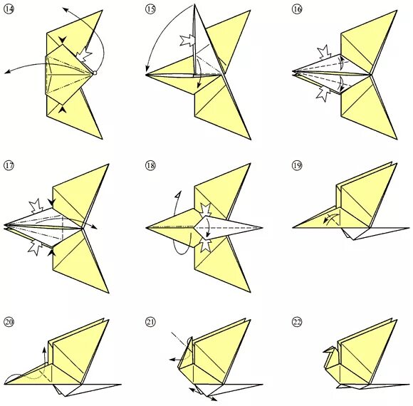 оригами голубь. оригами птица. складывание из бумаги. оригами птичка. оригами птица.