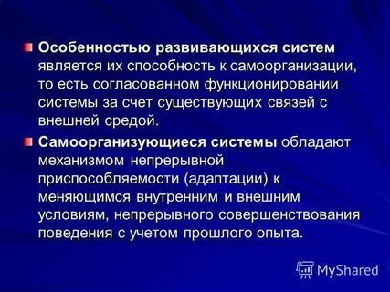 Система внутренней самоорганизации по усвоению опыта