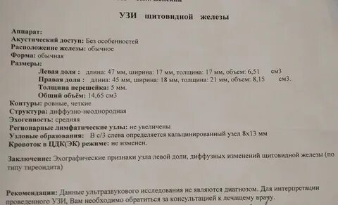 Щитовидная железа размеры узлов норма