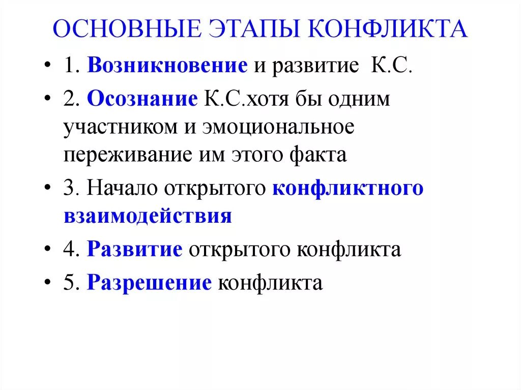 Назови основные развития конфликта приведи примеры. Этапы возникновения конфликта. Последовательность этапов конфликта. Основные стадии развития конфликта в психологии. Последовательность стадий конфликта.