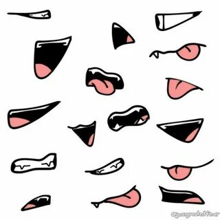 Гача рты нарисованные