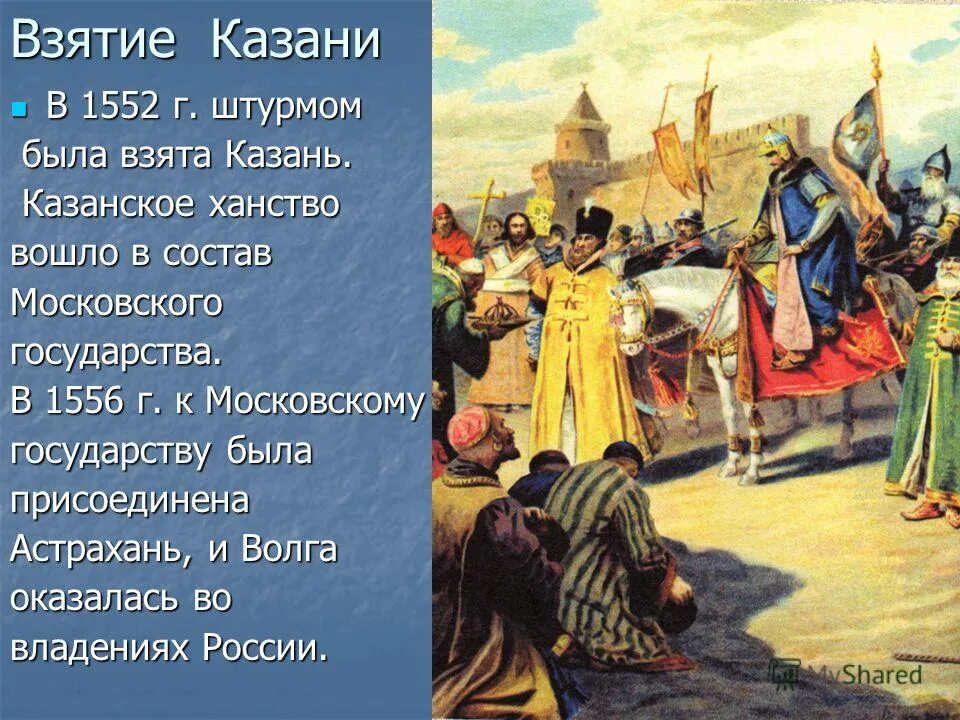 События взятия казани. События взятия казани