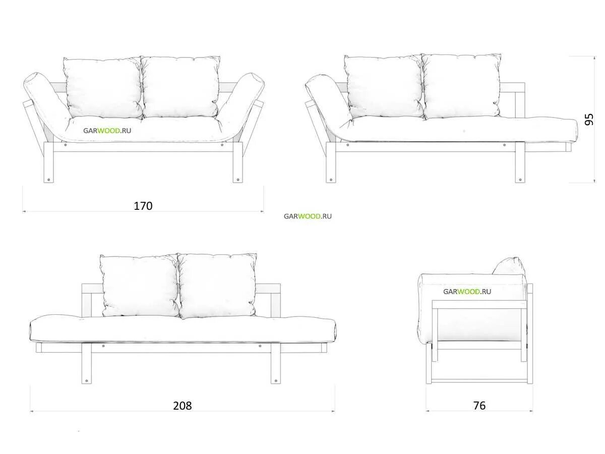 Размер софы. Чертеж кушетки Anderson Сламбер. Anderson кушетка чертеж. Диван раскладной из дерева своими руками чертежи. Чертеж раскладного дивана.
