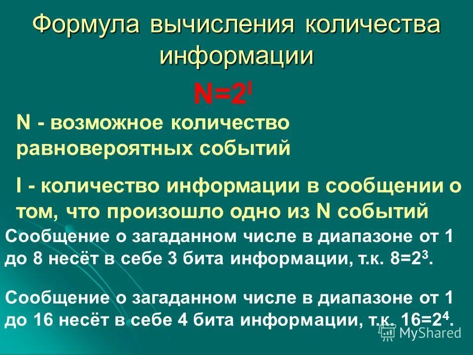 Количество возможных сообщений