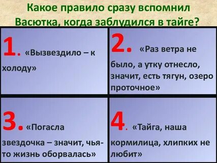 Почему заблудился васютка из рассказа васюткино озеро
