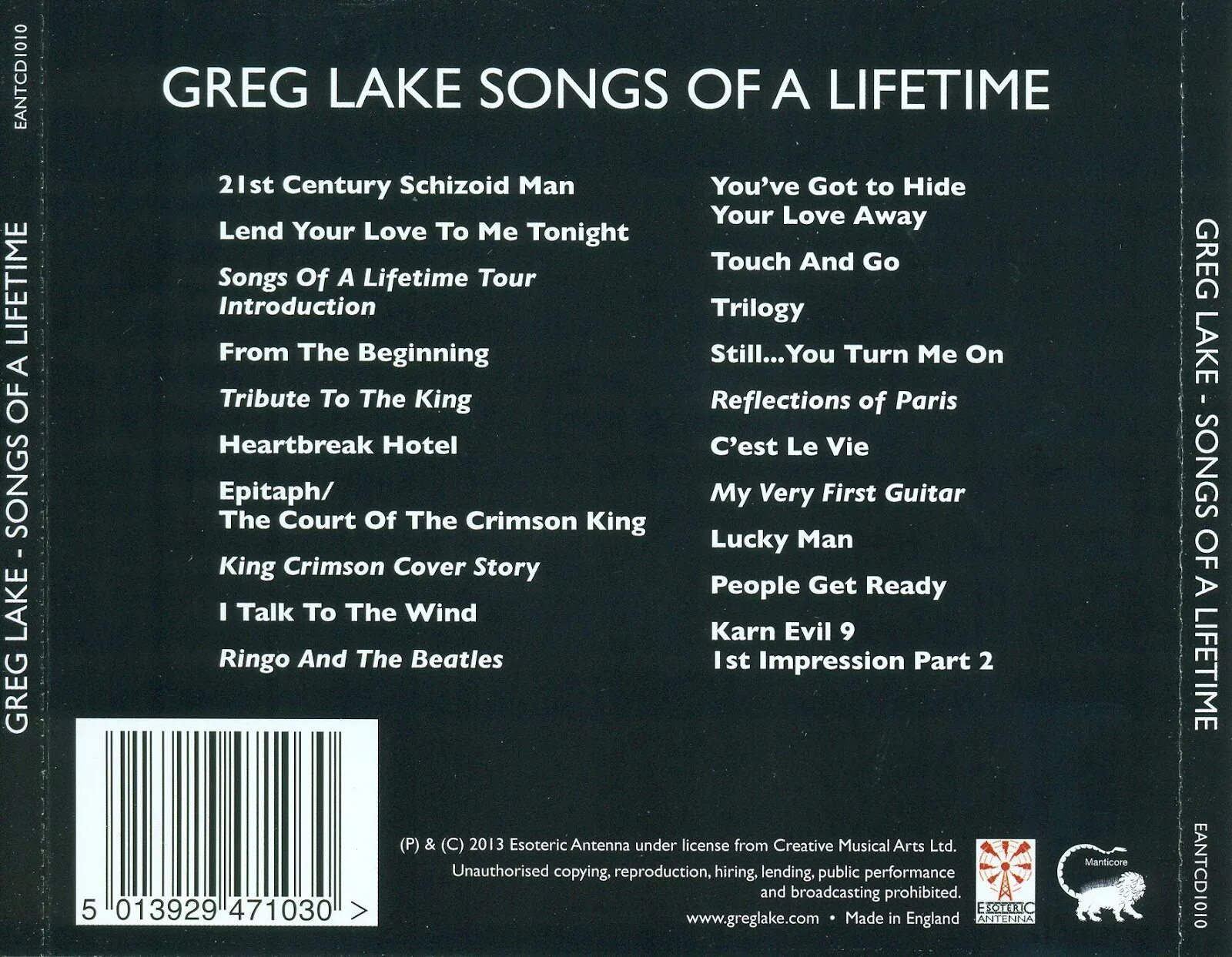 Greg Lake the Anthology. Песня no Lake. Текст песни озеро надежды