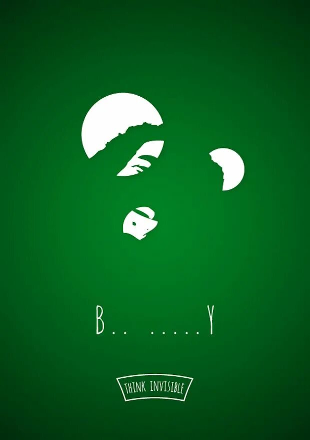 Invisible space. Negative space poster. invisible think.