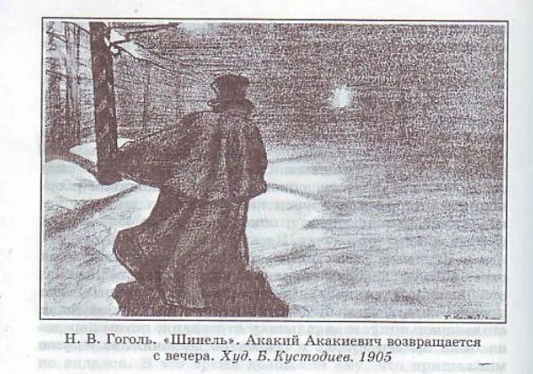 Кража шинели акакия акакиевича. Кустодиев иллюстрации к шинели. шинель акакий акакиевич возвращается с вечера. иллюстрации к повести шинель гоголя. как выглядит шинель акакия акакиевича.