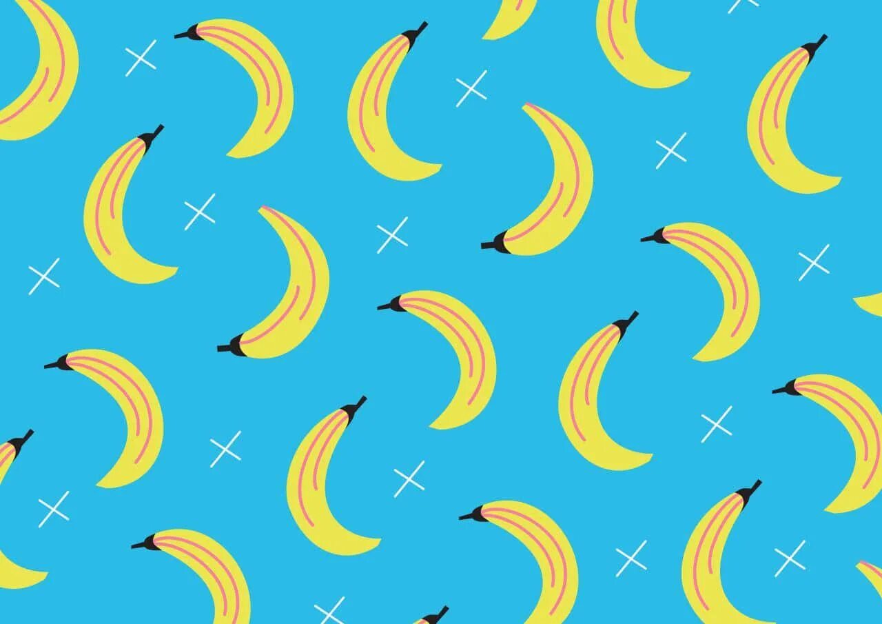 Бананчики. Бананы фон. Бананы паттерн. Банан на синем фоне. Фон с бананчиками.