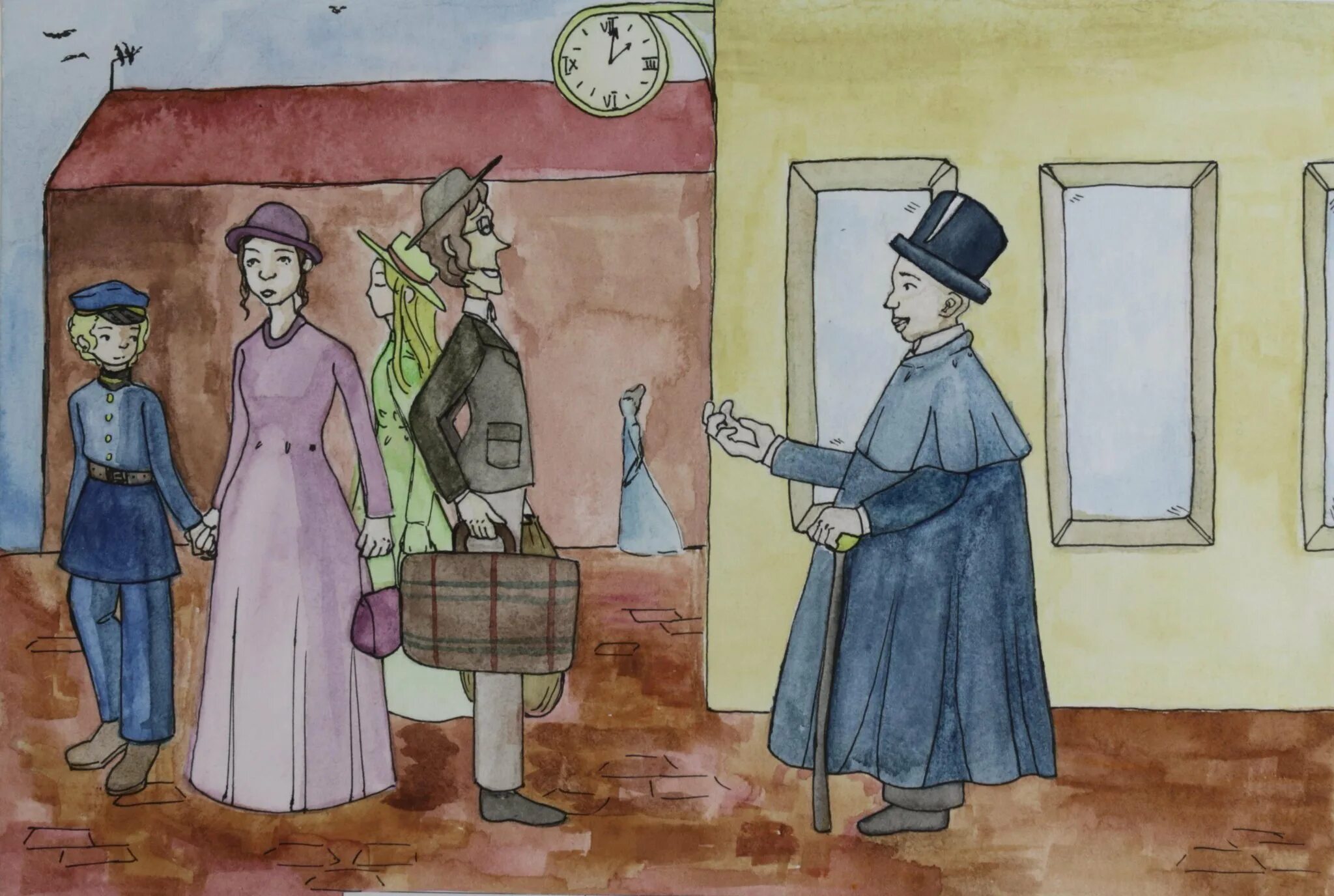 Рисунки к произведениям чехова. Рисунок к рассказу толстый и тонкий. чехов рисунки к рассказам. рисунки по чехову.