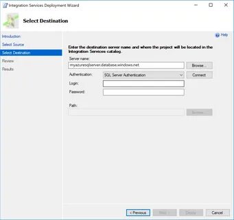 SSIS paketlerini SQL tek veritabanına yeniden dağıtma - Azure Database.