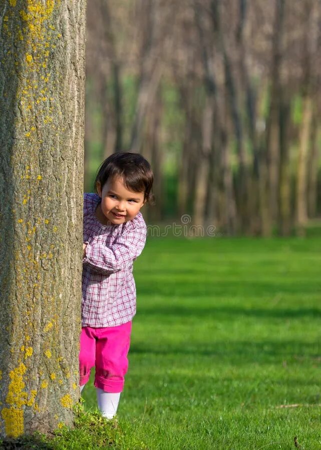 Baby hiding