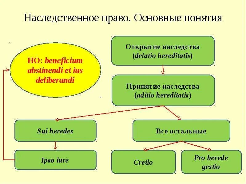 Наследственное право основные понятия. Наследственное право термины. Категории наследственного