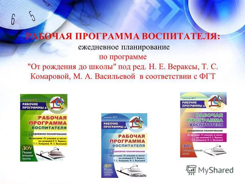 Программа воспитателя. Программа воспитателя
