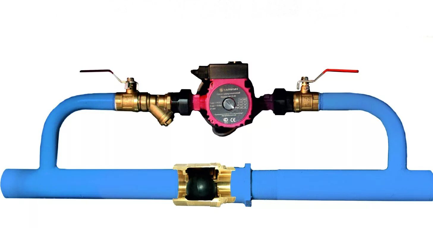 Байпас для насоса. Байпас для циркуляционного насоса с обратным клапаном. Обратный клапан для байпаса системы отопления. Насосный узел для систем отопления с байпасом. Байпас с обратным клапаном полипропилен.