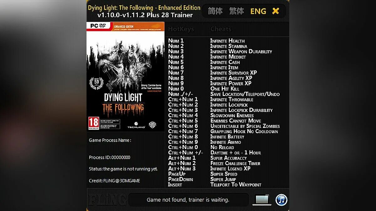 Dying Light трейнер. Dying Light 2 Trainer. The Dying Light the following Trainer. Dying Light аптечка. Dying light пролог сохранение