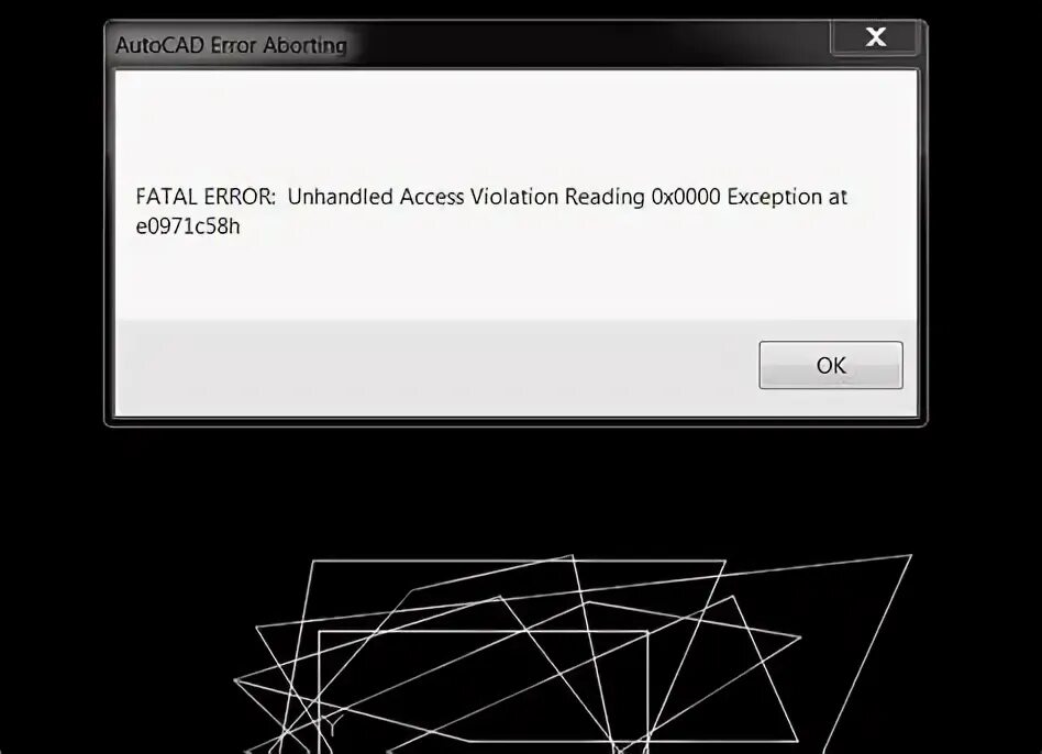 Fatal error unhandled access violation reading. Фатал еррор Автокад. Фатал еррор Автокад 2021. Фатальная ошибка unhandled access Violation writing. Фатальная ошибка в автокаде.