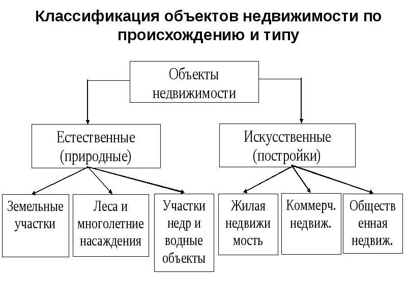 Что относится к полным данным. Виды и классификация объектов недвижимого имущества. Классификация объектов недвижимости схема. Схема классификации недвижимого имущества. Классификация объектов недвижимого имущества по видам.