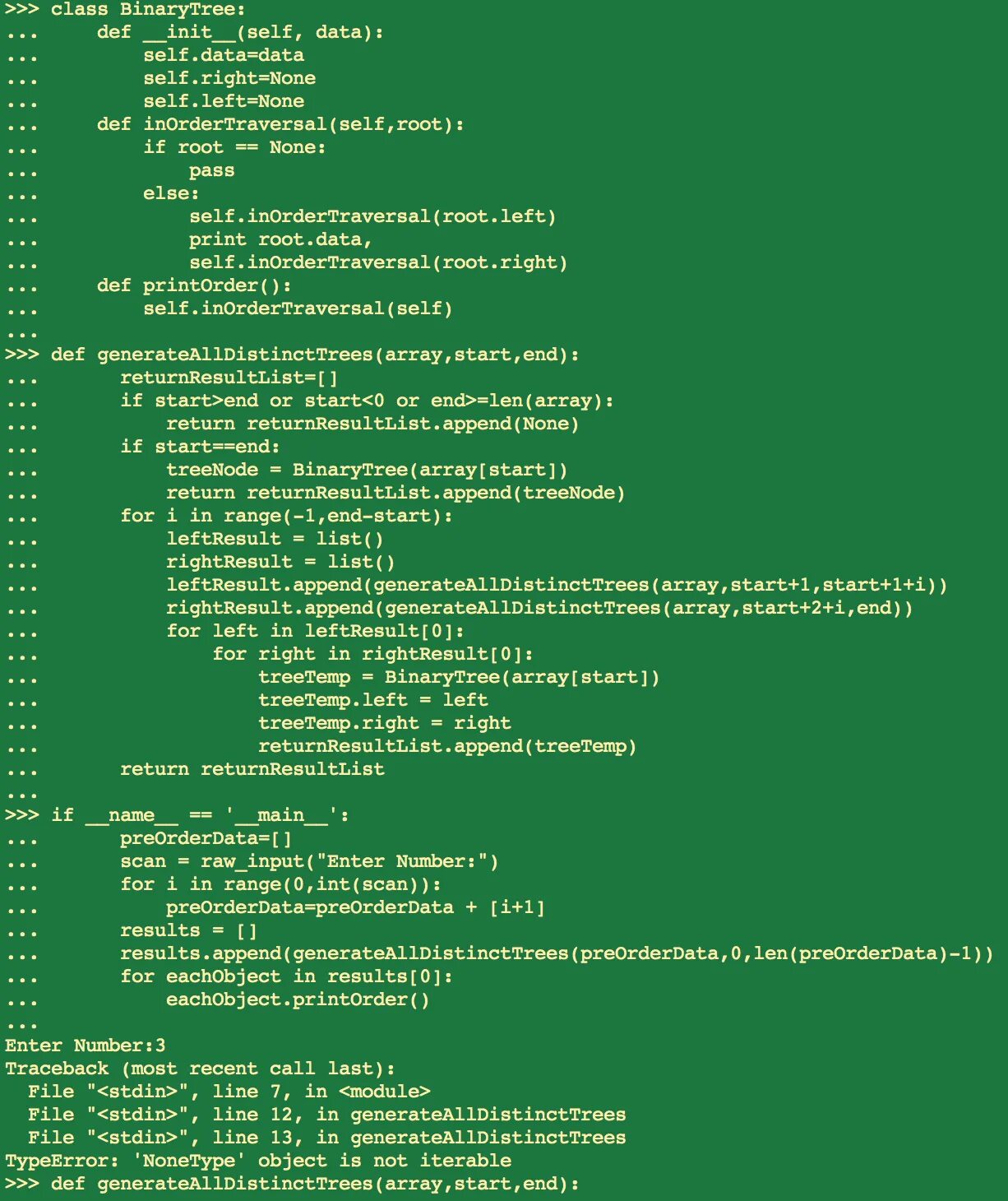 Def init self name. Бинарное дерево питон. код пайтон. &#039;int&#039; object is not iterable. def init.