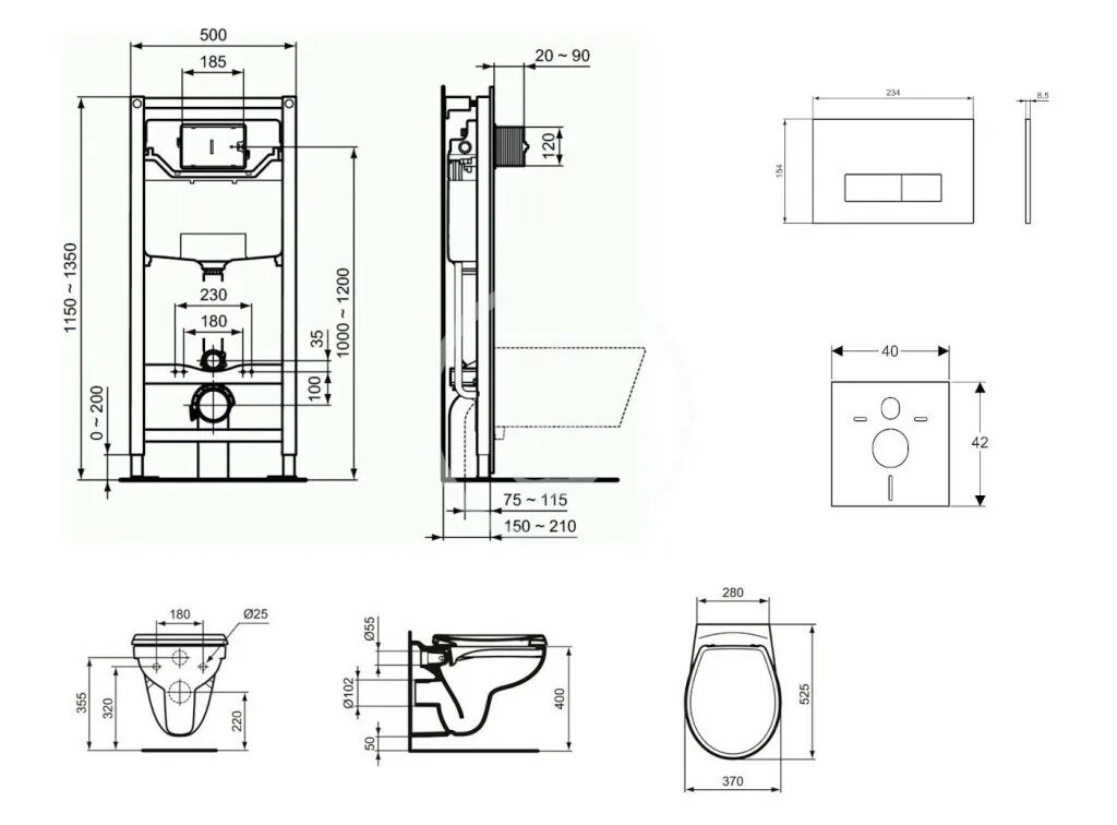Установка подвесного унитаза со скрытым креплением. Инсталляция для унитаза ideal standard prosys frame 120 r020467. ideal standard tesi схема. инсталляция для монтажа подвесных унитазов ideal standard. фиксатор трубы для инсталляций prosys 150&amp;120.