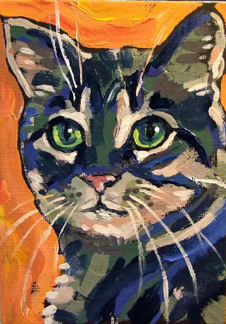 Кот гуашью. Кошка гуашью. кот акрилом. декоративная живопись кошки. кошка акриловыми красками.