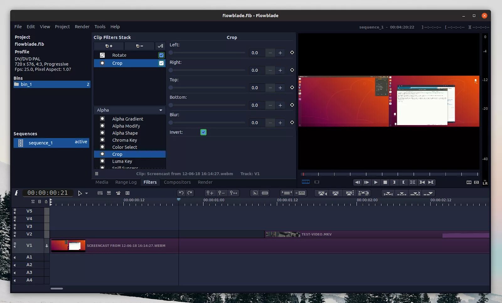 Видео ubuntu. Flowblade. flowblade movie editor. видеоредактор linux. видеоредакторы для линукс.
