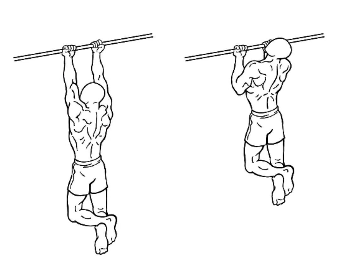 Турник помогает росту. Подтягивания хватом снизу. Подтягивания узким обратным хватом техника. Подтягивания обратным хватом техника. Схема подтягиваний обратным хватом.