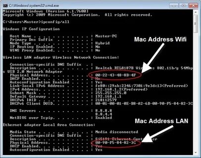 Find mac address