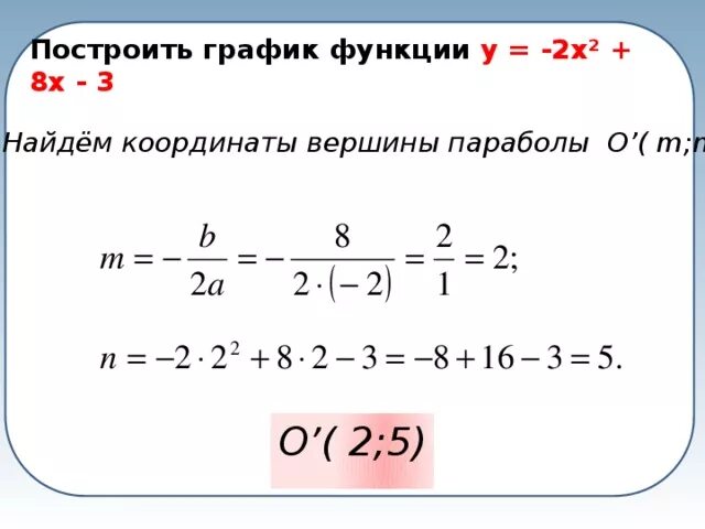 У 5 6х 13 найдите координаты. График функции координаты вершины параболы. Формула координаты вершины. Узнать координаты вершины параболы. Вычислите координаты вершины параболы у -4х2+6х-3.