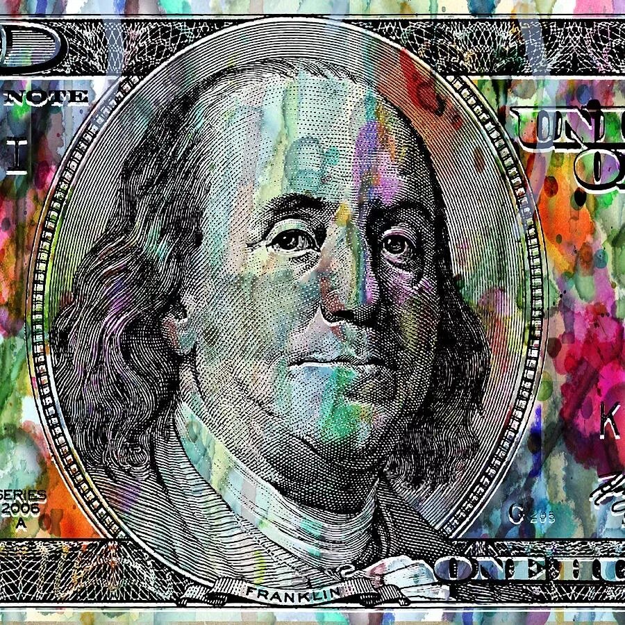Краска купюре. Бенджамин Франклин на 100 долларах. Картина Бенджамин Франклин. Бенджамин Франклин на купюре 100. Franklin Benjamin 100$ арт.