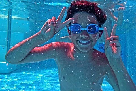 I was swimming