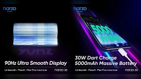 Narzo 50 экран