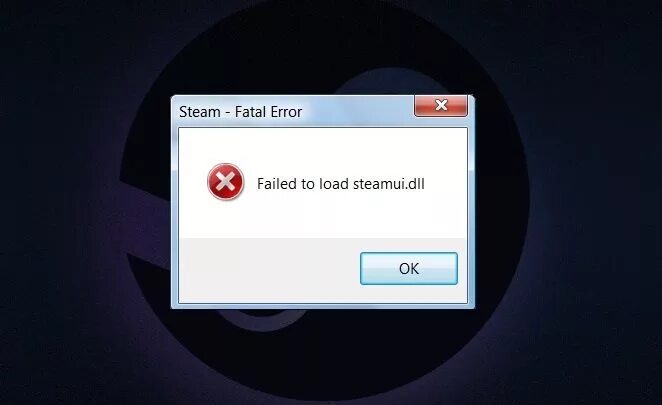 Resourcesystem failed loading resource. Failed to load. Ошибка стим. Failed to load steamui.dll. Фатальная ошибка.