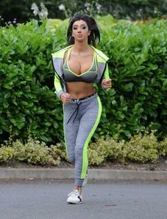 Chloe Khan risked flirted with danger as she took off on a morning jog in a...