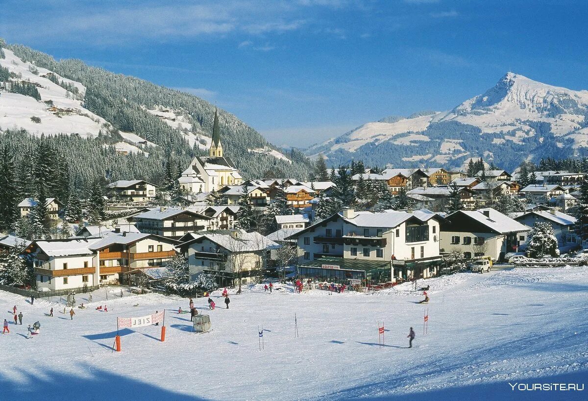 Первые горнолыжные курорты. Курорт Китцбюэль Австрия. Кирхберг Австрия. Тироль Австрия горнолыжка. Китцбюэль Австрия горнолыжный курорт.