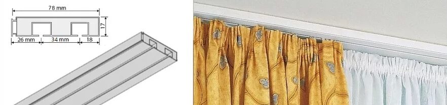 Ширина двухрядной потолочной гардины. Потолочный карниз размеры. Потолочные гардины размеры. Трехрядный карниз для штор чертеж. Потолочные гардины размеры.