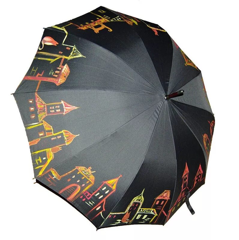 Зонтик г. Зонт с городом. Зонт расписной. Брендированный зонт. Роспись зонтиков.