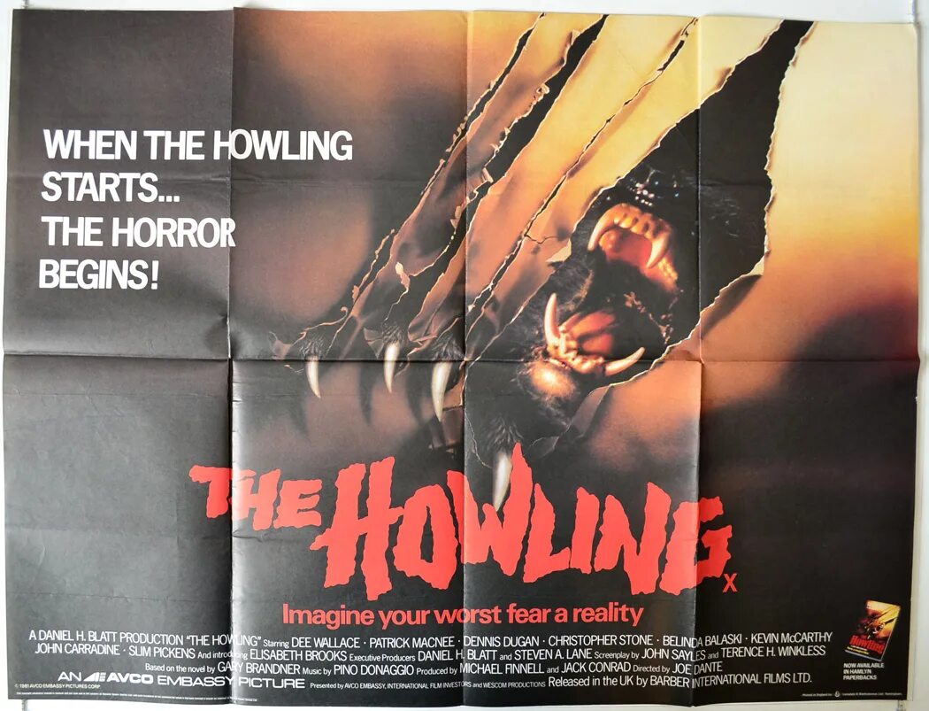 Howling 2. The howling 1981 poster. вой 1981 постер.