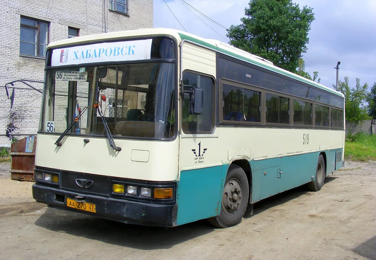 519 автобус маршрут. Daewoo bs106. Дэу БС 106. Daewoo BS 106 Хабаровск. Дэу 270 Хабаровск.