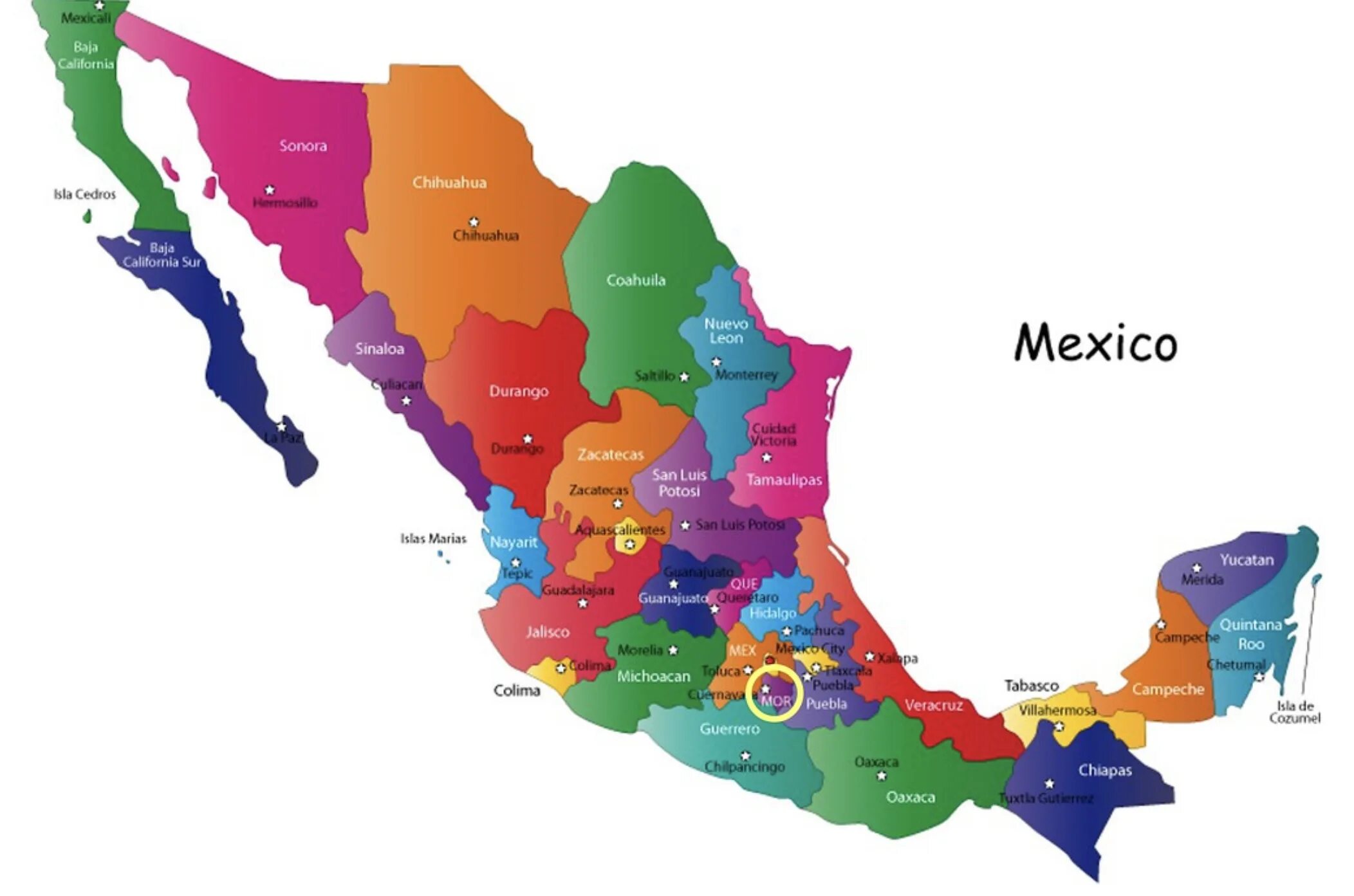 Административное деление Мексики. Административное деление Мехико. Административное деление Мексики карта. Штаты Мексики на карте.