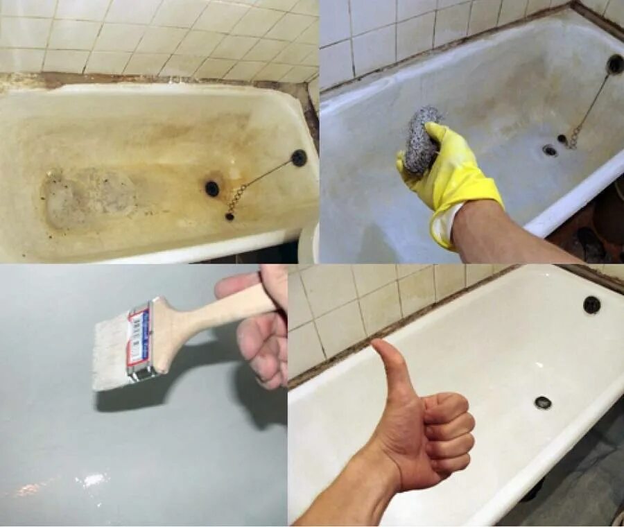 Как снять старую краску в ванне